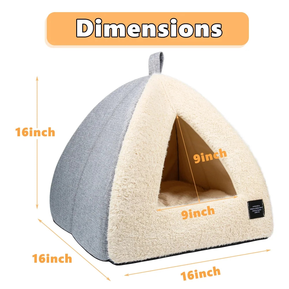 Pet Beds Medium 2-In-1 Cozy Cat Bed with Removable Cushion