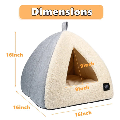 Pet Beds Medium 2-In-1 Cozy Cat Bed with Removable Cushion